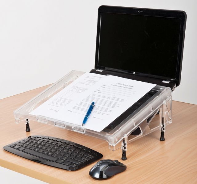 Document Holder with Notebook on Top