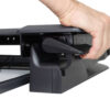 Adjustable height handle on the Ergotron WorkFit-TL workstation.