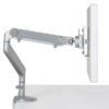 The M2.1 Radial Monitor Arm mounted to a desk with the included desk clamp.