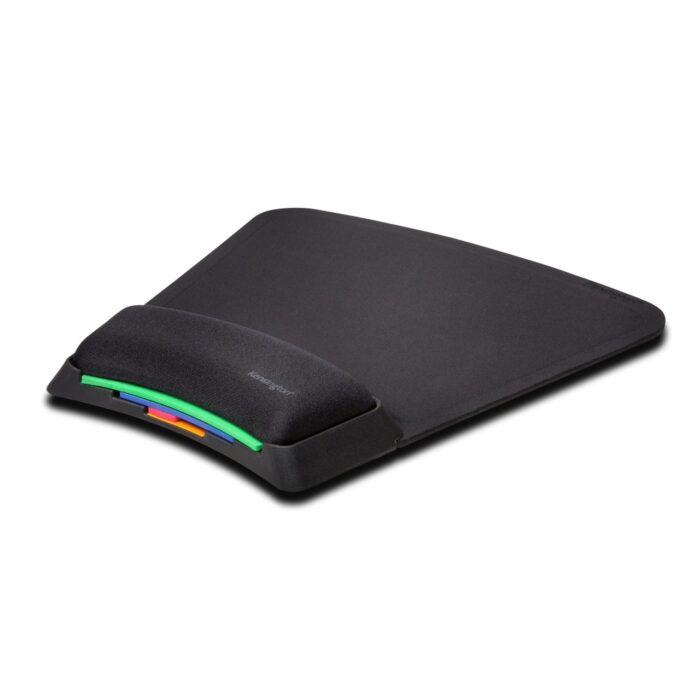 Gel wrist guard on the Kensington SmartFit Mouse Pad for comfortable wrist support.