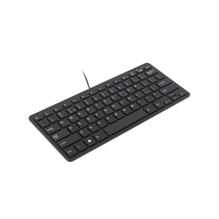 A close-up of the R-Go Compact Keyboard's sleek and modern design