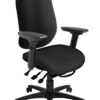 Side view of the Saffron R Multi Tilt – Mid Back chair, highlighting the chair's back height adjustment system and multi-tilt mechanism.