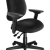 Close-up view of the Saffron R Multi Tilt – Mid Back chair's nylon casters, showcasing the chair's mobility and versatility.